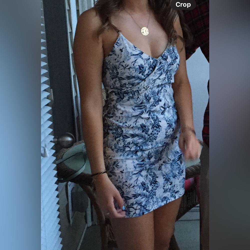 Free People Intimately - Blue and White Floral Mini Dress